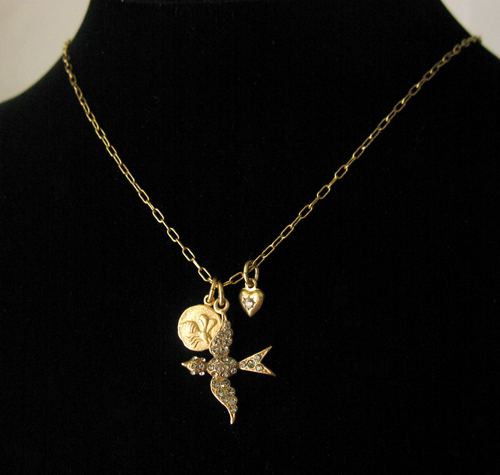 （画像用） 鳥・ハート・蜂 ネックレス