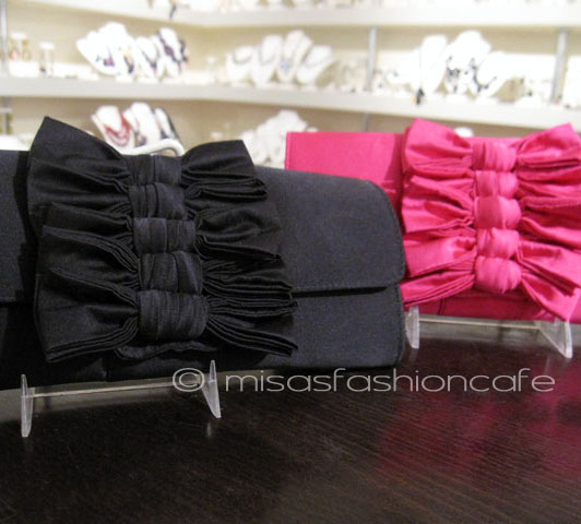 （画像用） サンティSANTI リボン クラッチ兼ショルダーバッグ