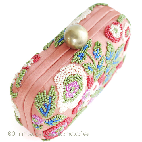 （画像用） ＳＡＮＴＩサンティ　お花刺繍 クラッチ＆ショルダーBag