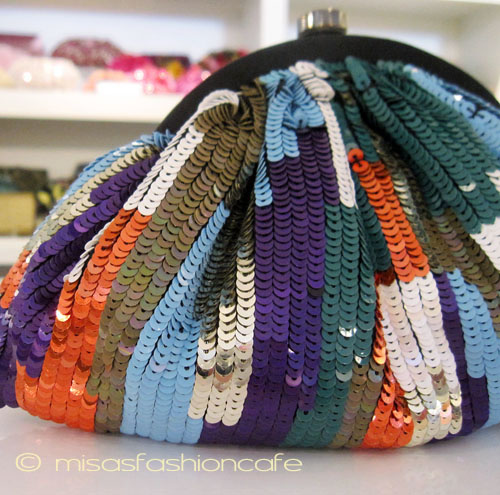 （画像用） SANTI サンティ クラッチ 　マルチ・ストライプ