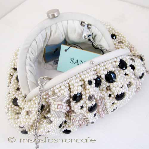 （画像用） SANTI サンティ クラッチ パール・フェザー