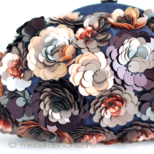 （画像用） ＳＡＮＴＩサンティ　バッグ ネイビーｘモカ・フラワー