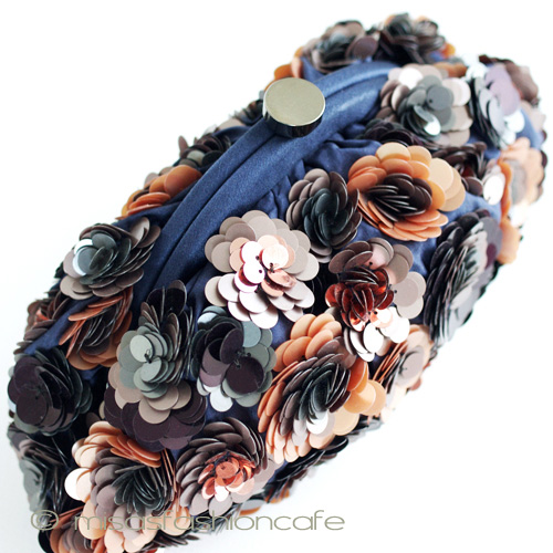 （画像用） ＳＡＮＴＩサンティ　バッグ ネイビーｘモカ・フラワー