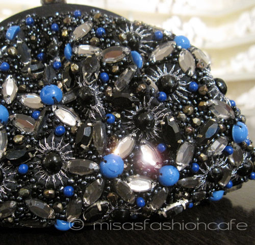 （画像用） SANTI サンティ クラッチ ロイヤルブルー・フラワー