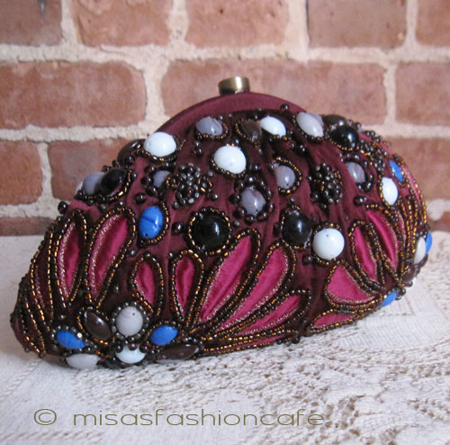 （画像用） SANTI サンティ クラッチ ビジューグレープ