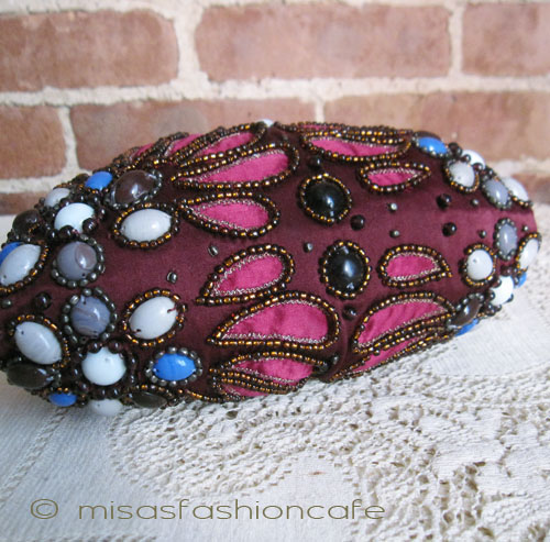 （画像用） SANTI サンティ クラッチ ビジューグレープ