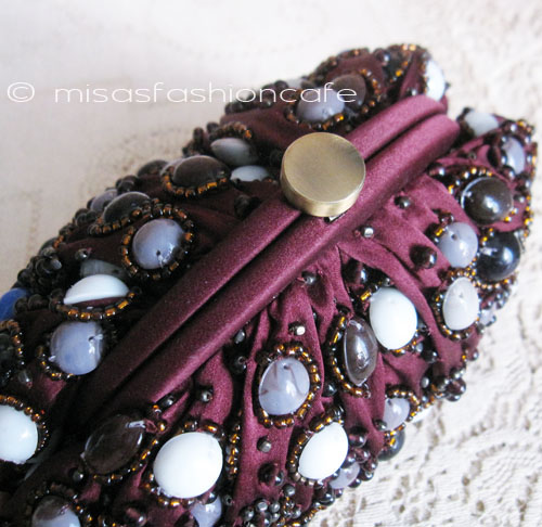 （画像用） SANTI サンティ クラッチ ビジューグレープ