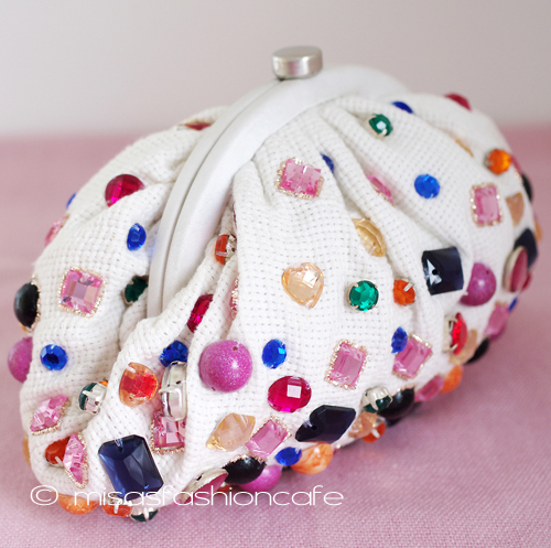 （画像用） ＳＡＮＴＩサンティ　バッグ ビジューｘスノーホワイト