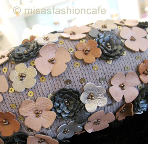 （画像用） SANTI サンティ クラッチ 　レザー・花・デニム