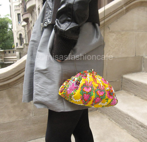 （画像用） SANTI サンティ クラッチ ジュエルペイズリー