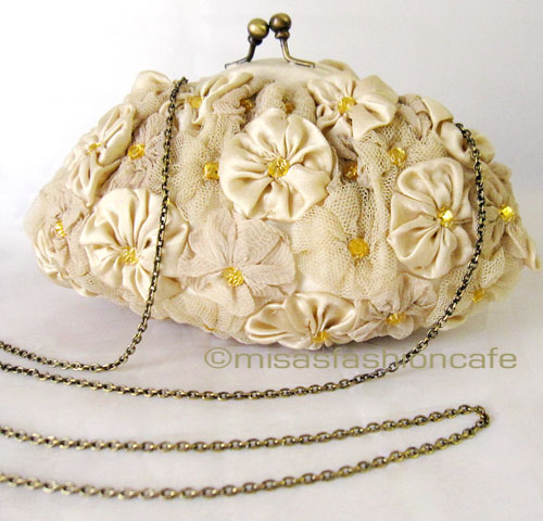 （画像用） SANTI サンティ クラッチ トパーズフラワー