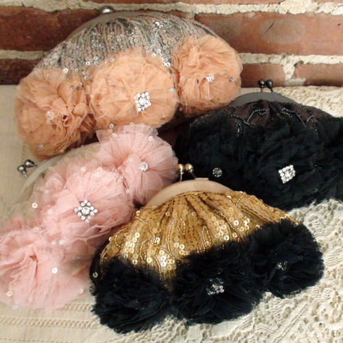 （画像用） SANTI サンティ クラッチ 　ゴールド&BLK