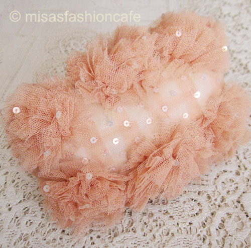 （画像用） SANTI サンティ クラッチ サーモンピンクフラワー（小）