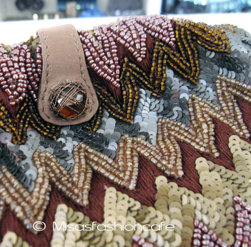 （画像用） SANTI サンティ クラッチ 　ジグザグ ブラウン