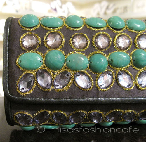 （画像用） SANTI サンティ クラッチ グリーン・ジュエル