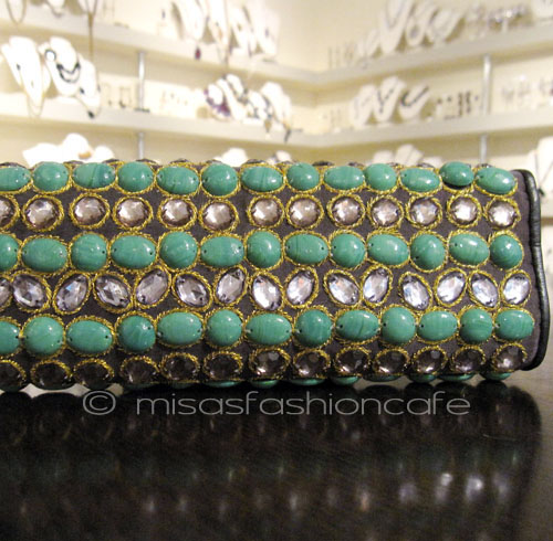 （画像用） SANTI サンティ クラッチ グリーン・ジュエル