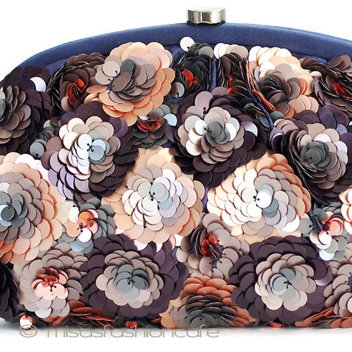 （画像用） ＳＡＮＴＩサンティ　バッグL ネイビーｘモカ・フラワー