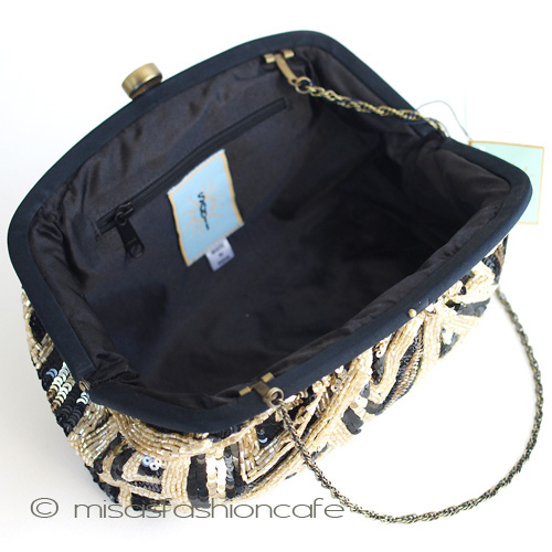 （画像用） ＳＡＮＴＩサンティ 　金＆黒 豪華全面刺繍バッグ