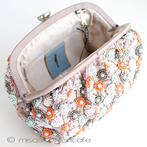 （画像用） ＳＡＮＴＩサンティ　バッグ パール＆ビーズ花チェック