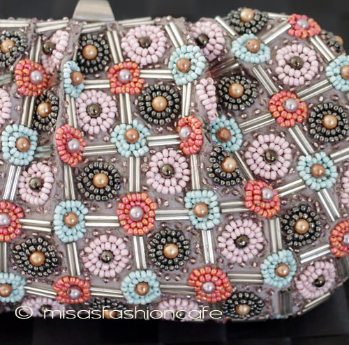 （画像用） SANTI サンティ クラッチ 　フラワーチェック