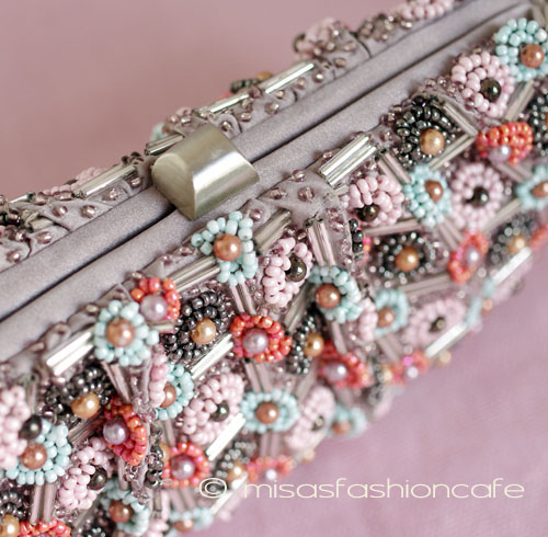 （画像用） SANTI サンティ クラッチ 　フラワーチェック