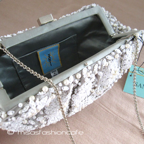 （画像用） SANTI サンティ クラッチ パール・スノーフラワー