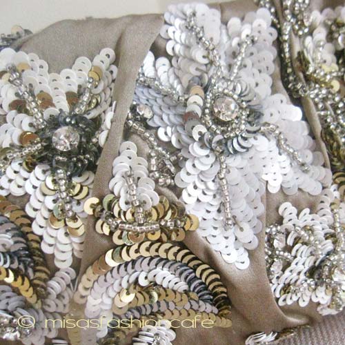 （画像用） SANTI サンティ クラッチ スパンコール・フラワー再販