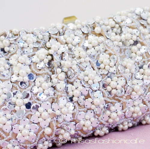 （画像用） ＳＡＮＴＩサンティ　クラッチ パール小花　再販