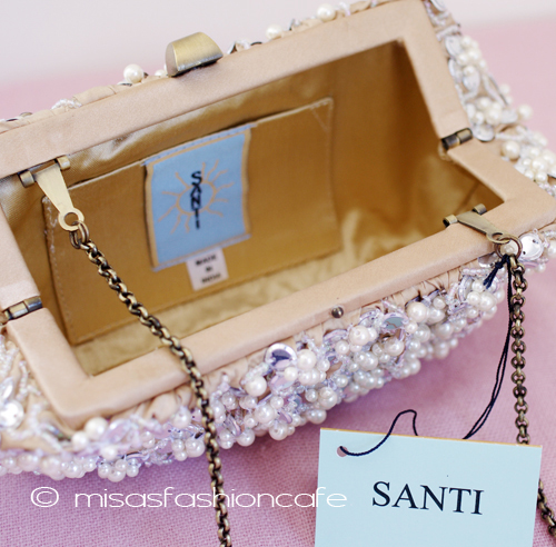 （画像用） ＳＡＮＴＩサンティ　クラッチ パール小花　再販