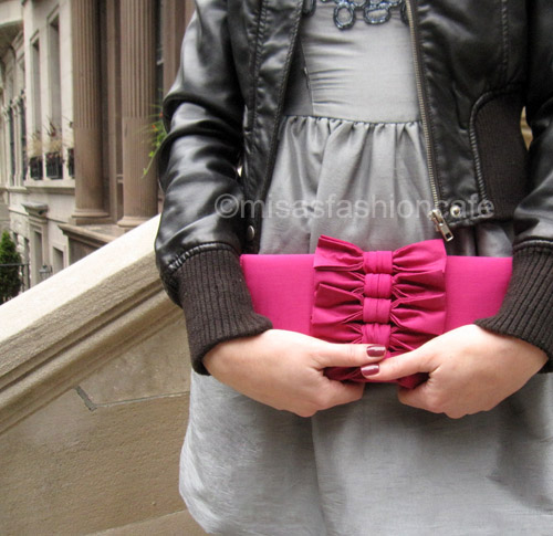 （画像用） SANTI サンティ クラッチ リボン（ピンク）