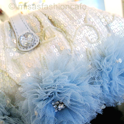 （画像用） SANTI サンティ クラッチ ブルーフラワー（ワイド）