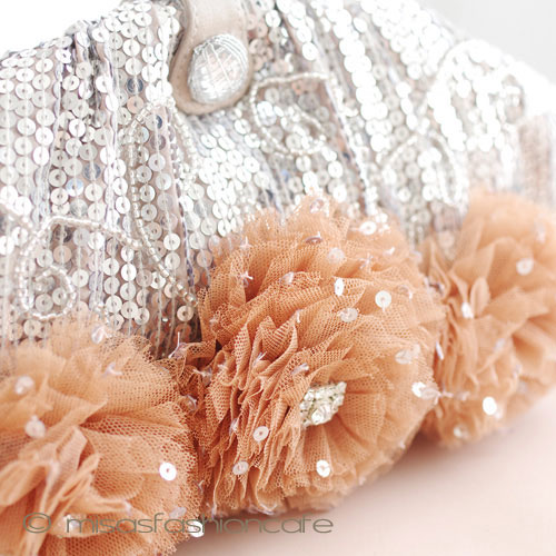 （画像用） ＳＡＮＴＩサンティ バッグ ビジューフラワー （L）