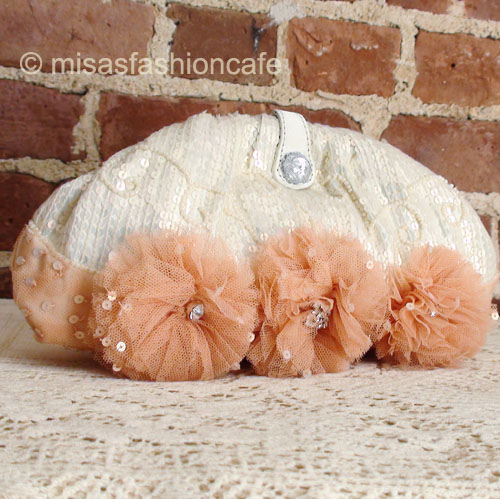 （画像用） SANTI サンティ クラッチ サーモンフラワー（ワイド）