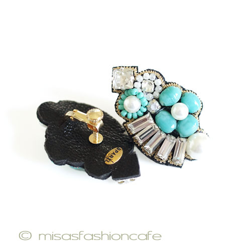 （画像用） ＳＰＡＲＫＬ　イヤリング ターコイズ・フラワー