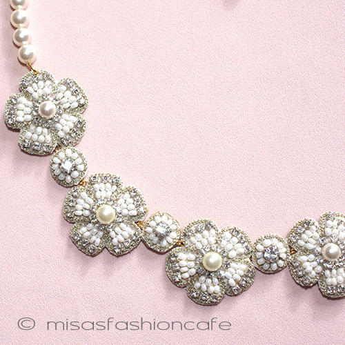 （画像用） ＳＰＡＲＫＬ　ネックレス ミルクガラス花　再販