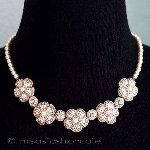 （画像用） ＳＰＡＲＫＬ　ネックレス ミルクガラス花　再販