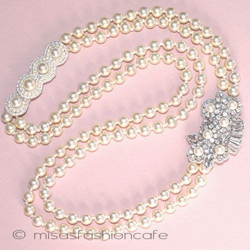 （画像用） ＳＰＡＲＫＬ　２連ネックレス シェルパール　ロング