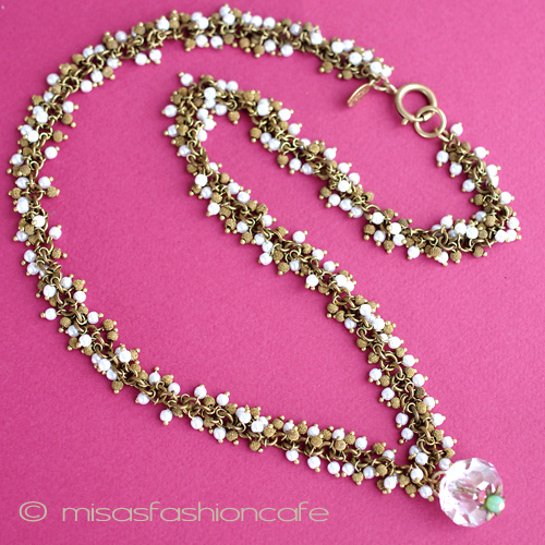 （画像用） クリスタルの実ｘパール ネックレス　France製