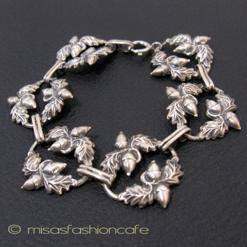 （画像用） Sterling Silver 銀製 どんぐり ブレスレット