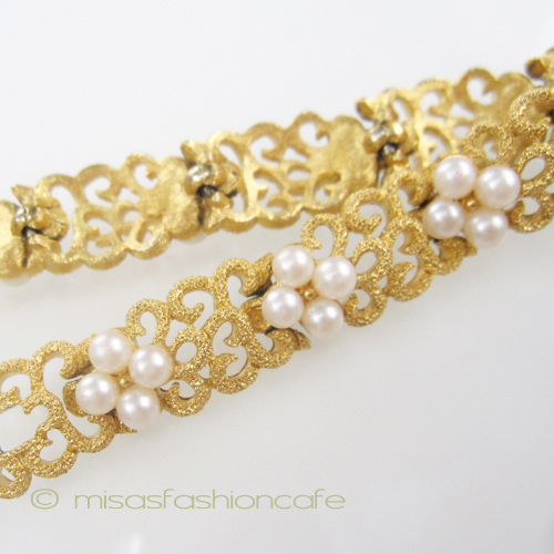 （画像用） クラウントリファリ Trifari 小花ブレスレット