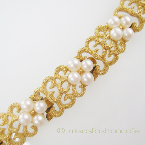 （画像用） クラウントリファリ Trifari 小花ブレスレット