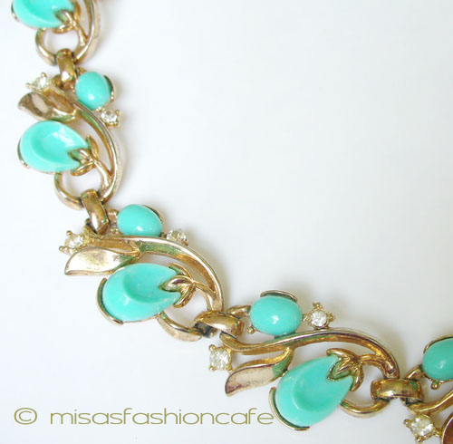 （画像用） クラウントリファリ Trifari ターコイズ