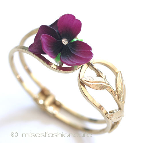 （画像用） パンジーすみれ　バングル