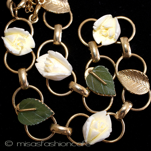 （画像用） 本象牙・ヒスイ　14K　 ローズ　ブレスレット