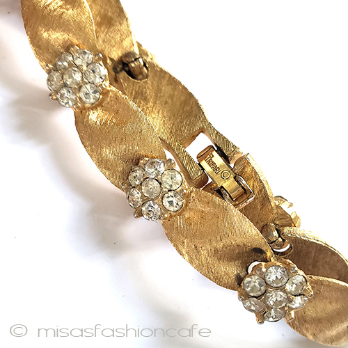 （画像用） Trifari　 トリファリ 花リボン　ブレスレット