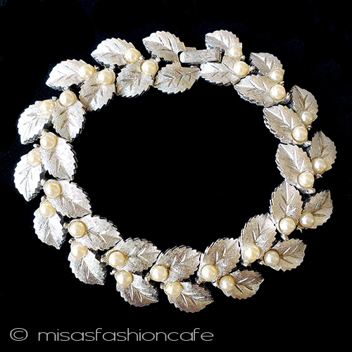 （画像用） ヴィンテージアクセサリー トリファリ　パール銀葉