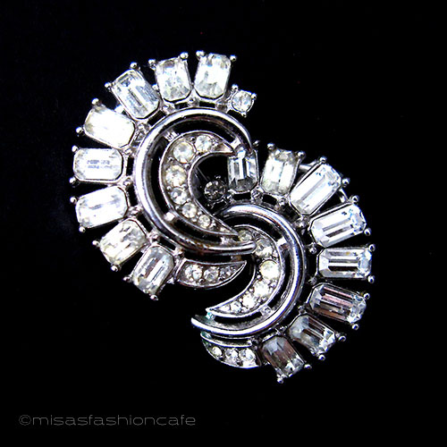 （画像用） Trifari　 トリファリ クリスタルイヤリング