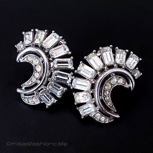 （画像用） Trifari　 トリファリ クリスタルイヤリング