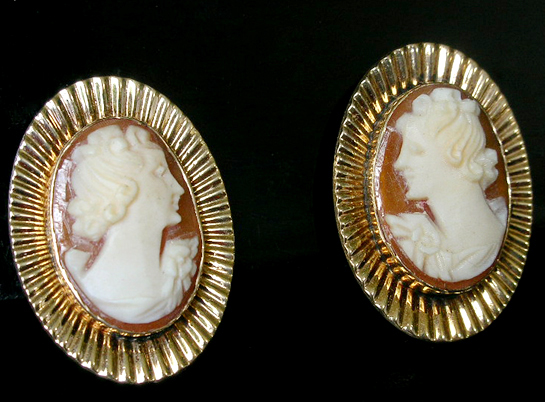 （画像用） VanDell イヤリング　 12Kgf 本格カメオ