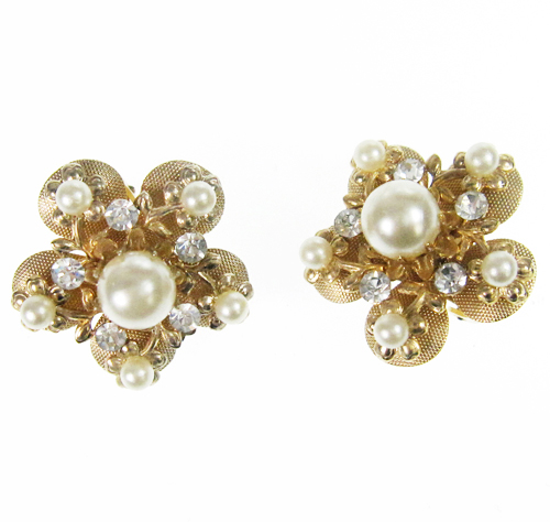 （画像用） パールフラワー イヤリング